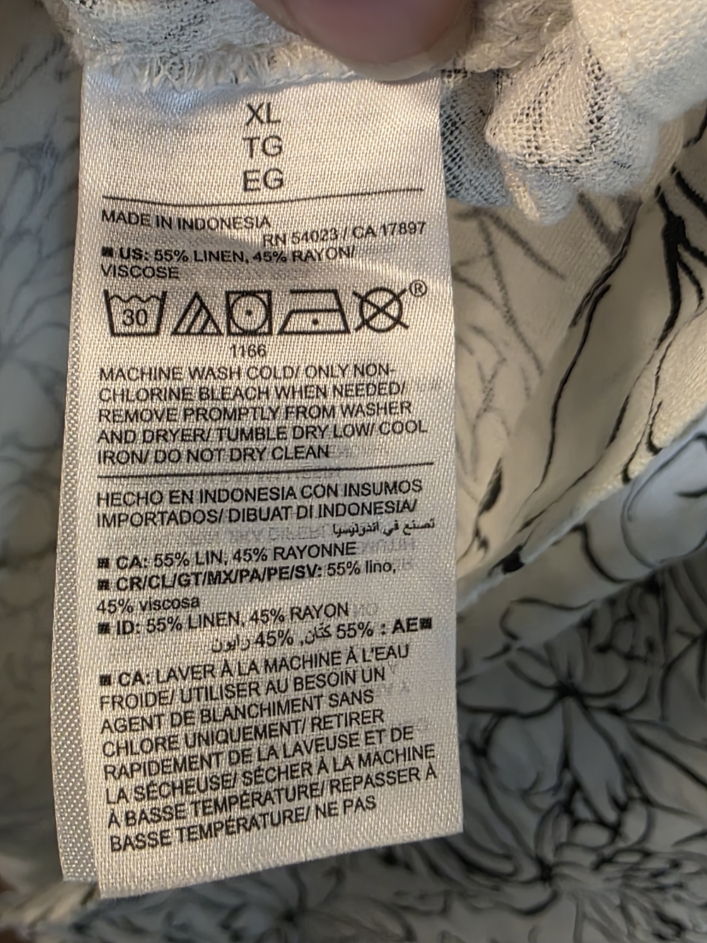 Old Navy White Maxi Dress with Black Floral Print - Picture 5 of 5